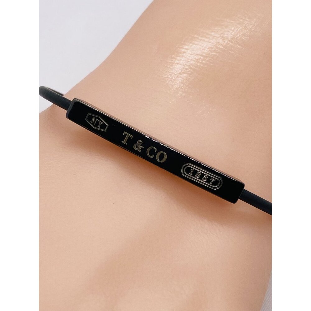 Tiffany & Co 1837 Black Titanium Rubber Bracelet
